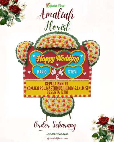 Karangan Papan Bunga Pernikahan di Sisobahili Ii Tanose'o